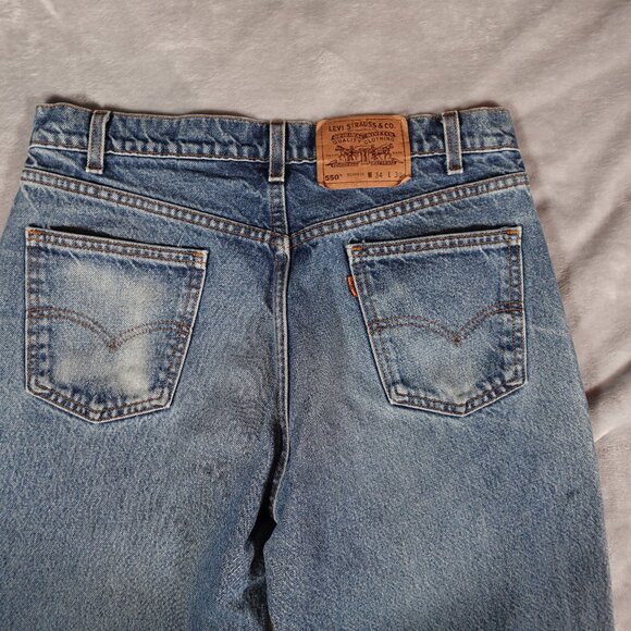 Vintage Levis Relaxed Fit Jeans Mens 34x30 (Fits 33x28) Altered Orange Tab 90s - Picture 1 of 12